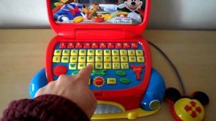 Worlds Best Disney Mickey Mouse preschool toy laptop computer ABC 123 learn english