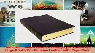 PDF Download  Thompson Chain Reference Bible Style 514black  Large Print KJV  Genuine Leather with Download Full Ebook