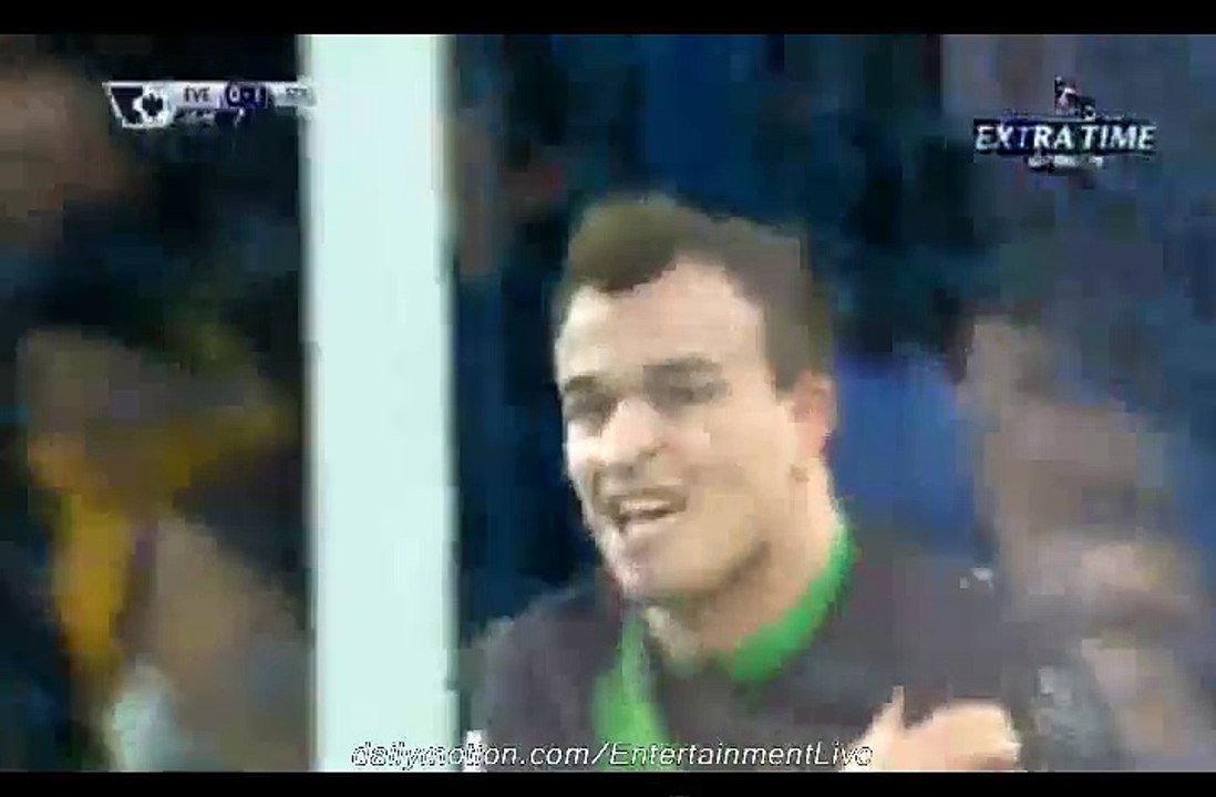 Xherdan Shaqiri Fantastic Goal Everton 0-1 Stoke City Premier League