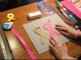 Papercraft Scrapbooking Tutorial #5_ Breast Cancer Awareness And Paper Ribbon Embellishments