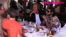 Mohamed Hadid, Khalifa Sultan & George Hamilton Enjoy Lunch 7.24.15 TheHollywoodFix.com