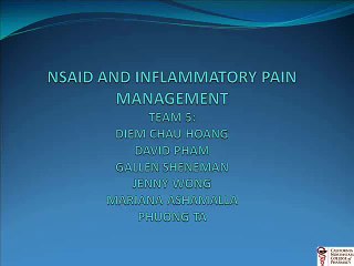 NSAIDs _ Inflammatory Pain Management