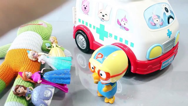 뽀로로 병원차와 병원놀이 디즈니 겨울왕국 엘사 소피아공주 블라블라인형 Disn