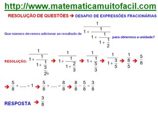 # Desafio 43 - Expressões Fracionárias - Questão 556