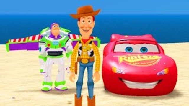 Disney Toy Story Sheriff Woody and Buzz Lightyear play w/ Lightning McQueen Disney Cars