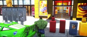The Black Spider-Man with his Spiderman McQueen Cars & Hulk with his Green Lightning McQueen Cars! , HD online free 2016