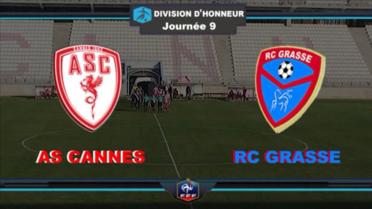 Résumé AS Cannes 0-0  RC Grasse J9 2015 championnat Division Honneur