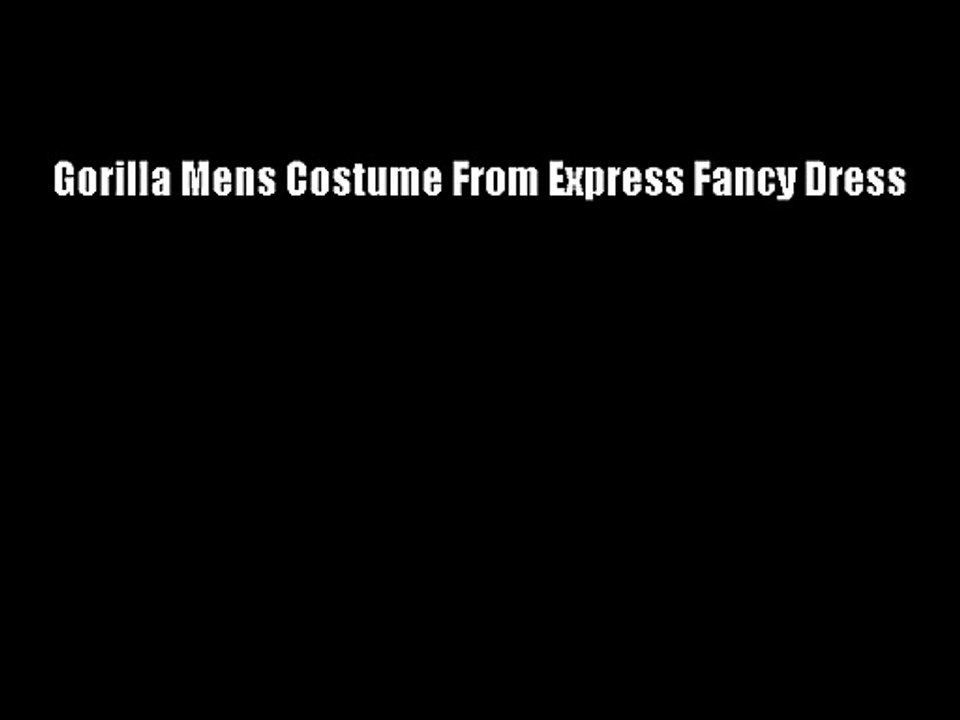 Gorilla Mens Costume From Express Fancy Dress
