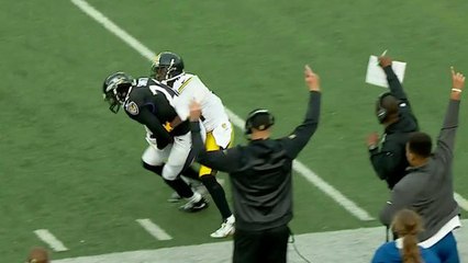 Jimmy Smith intercepts Ben Roethlisberger