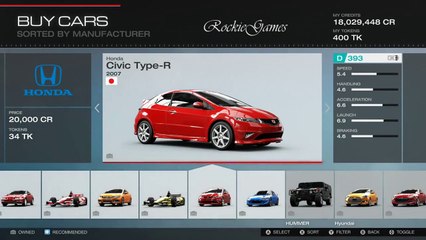 Forza 5 Car List - Hyundai, Infiniti, Jaguar