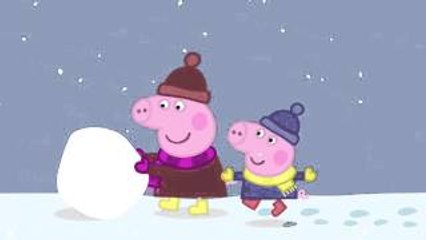 Peppa Pig Builds A Snowman