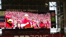 Jordin Sparks singing anthem at AZ Cardinals game.