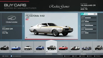 Forza 5 Car List - Pagani, Peugeot, Pontiac