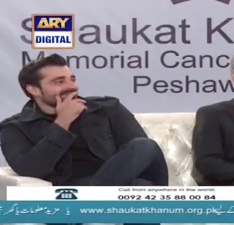 Hamza Ali Abbasi's mother calls in Shaukat Khanam Telethon - Watch her interesting conversation with Imran Khan