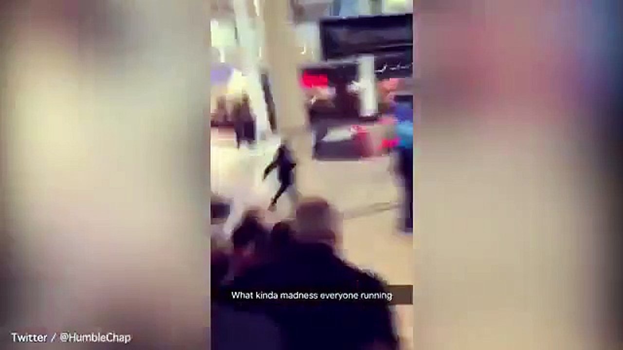 Chaos as shoppers flee shopping centre over knife attacks fears