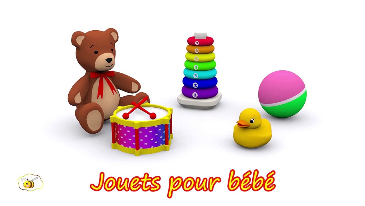 Voitures camions dessins animés pour bébés en français. Tracteur et l