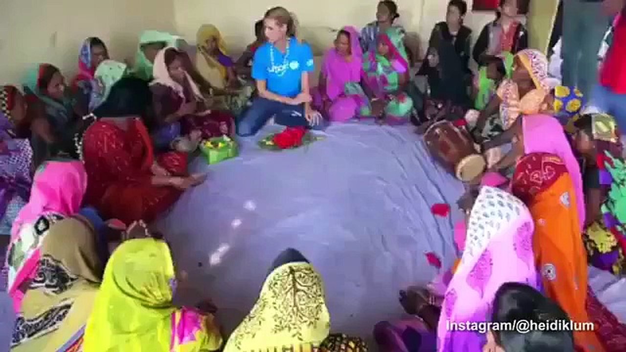 Heidi Klum shares touching moments helping kids in India