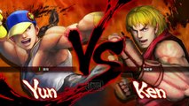 Kazunoko (Yun) vs Momochi (Ken) - USF4 - TL5A Round10 Battle4