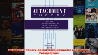 Attachment Theory Social Developmental and Clinical Perspectives
