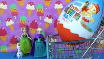 big eggs Olaf shops for 2 Maxi Kinder Surprise Eggs Looney Tunes Shopkins Frozen Egg Toys
