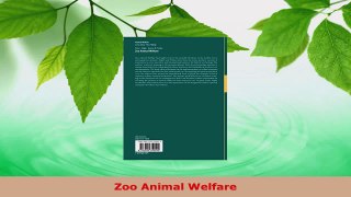 Read  Zoo Animal Welfare EBooks Online