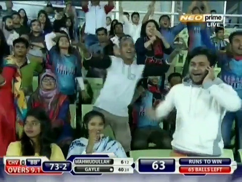 Chris Gayle 92 Runs Vs Chittagong Vikings 9 Sixes  Bpl 2015