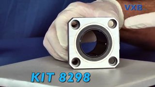 40mm Square Flanged Bushing Linear Motion by VXB Ball Bearings