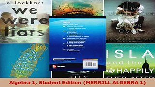 Read  Algebra 1 Student Edition MERRILL ALGEBRA 1 Ebook Free