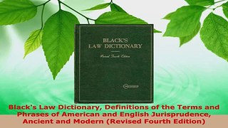 Read  Blacks Law Dictionary Definitions of the Terms and Phrases of American and English Ebook Free
