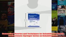 Counseling Theories and Techniques for Rehabilitation Health Professionals Springer