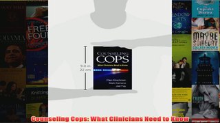 Counseling Cops What Clinicians Need to Know