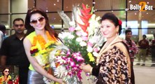 Urvashi Rautela grand welcome on return from Miss Universe Pageant 2015