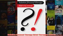 SolutionFocused Therapy Brief Therapies series