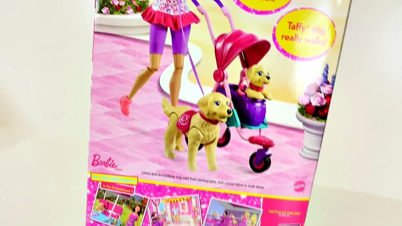 Barbies Puppy Stroller Taffy Really Walks! Barbie Pets ZELFS FURBY Toy Review DCTC