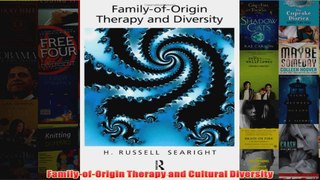 FamilyofOrigin Therapy and Cultural Diversity