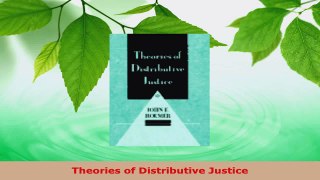 Download  Theories of Distributive Justice PDF Online