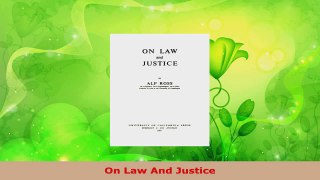 Read  On Law And Justice EBooks Online