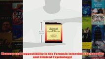 Memory and Suggestibility in the Forensic Interview Personality and Clinical Psychology