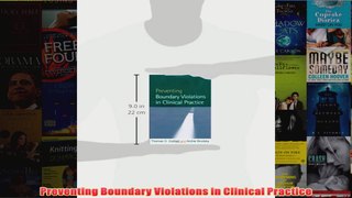 Preventing Boundary Violations in Clinical Practice