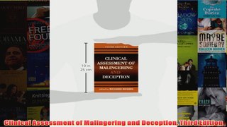 Clinical Assessment of Malingering and Deception Third Edition