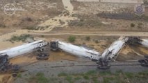 Un train rempli d'acide sulfurique déraille en Australie
