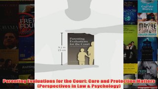Parenting Evaluations for the Court Care and Protection Matters Perspectives in Law