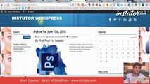17 - WordPress widgets and Menus