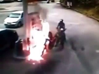 motorcycles catching fire