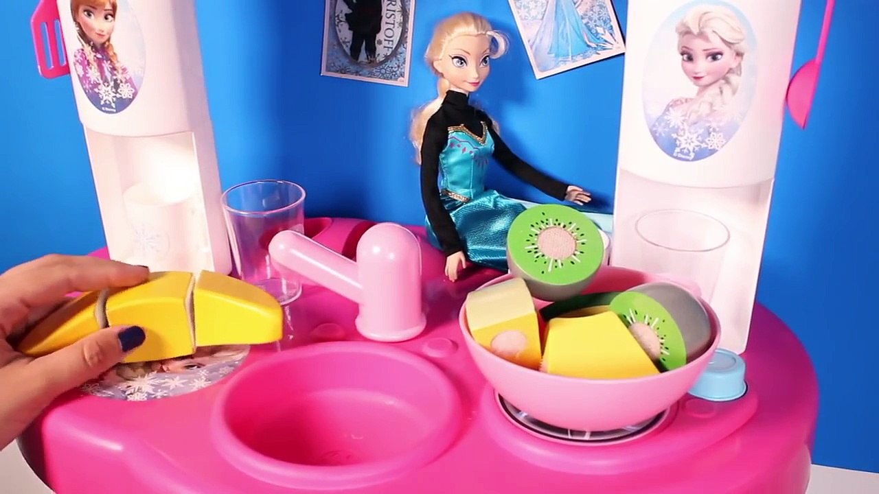 ❤ FROZEN Kitchen Toy Smoby ❤ Toy Cutting Food Frozen Mini Kitchen Frozen Küche Cocinita To