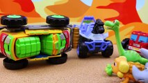 The Good Dinosaur Arlo and Sam Meet DinoTrux Ty Rux and Revvit and Open Surprise Dinosaur Eggs