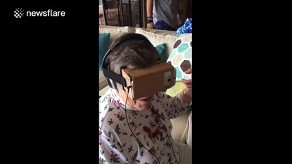 Grandma tries virtual reality for the first time ever