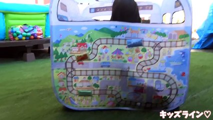 しまじろうのしんかんせん おうち おもちゃ こどもちゃれんじ ボールプール テントハウス House Giant Ball Pits Toy vidéo