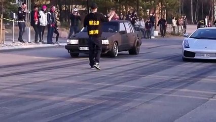 Um Velhinho VOLVO Mostra A Um LAMBORGHINI Como Se Corre Em Provas De Aceleração!