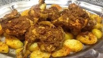 أسهل طريقة تحضير صينية بطاطس بالدجاج في الفرن من المطبخ المغربي مع ربيعة Chicken with Pot